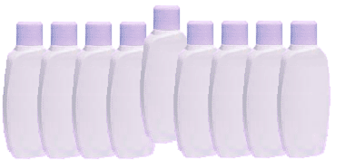 shampoo bottles